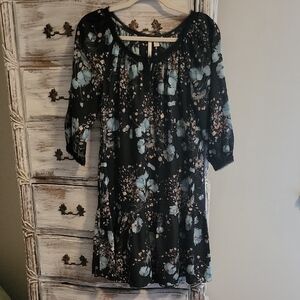 Floral Black Dress, Lauren Conrad